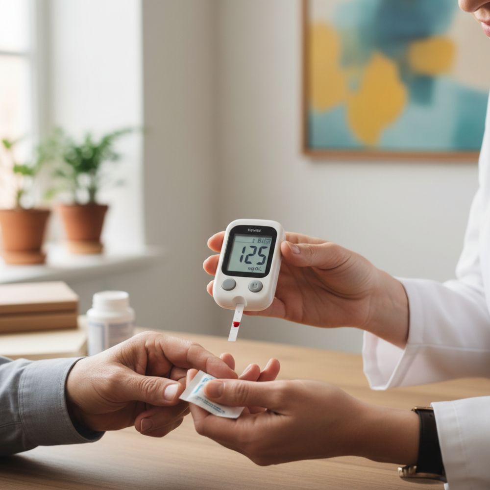 Persona mayor gestionando su medicación para la diabetes de forma segura