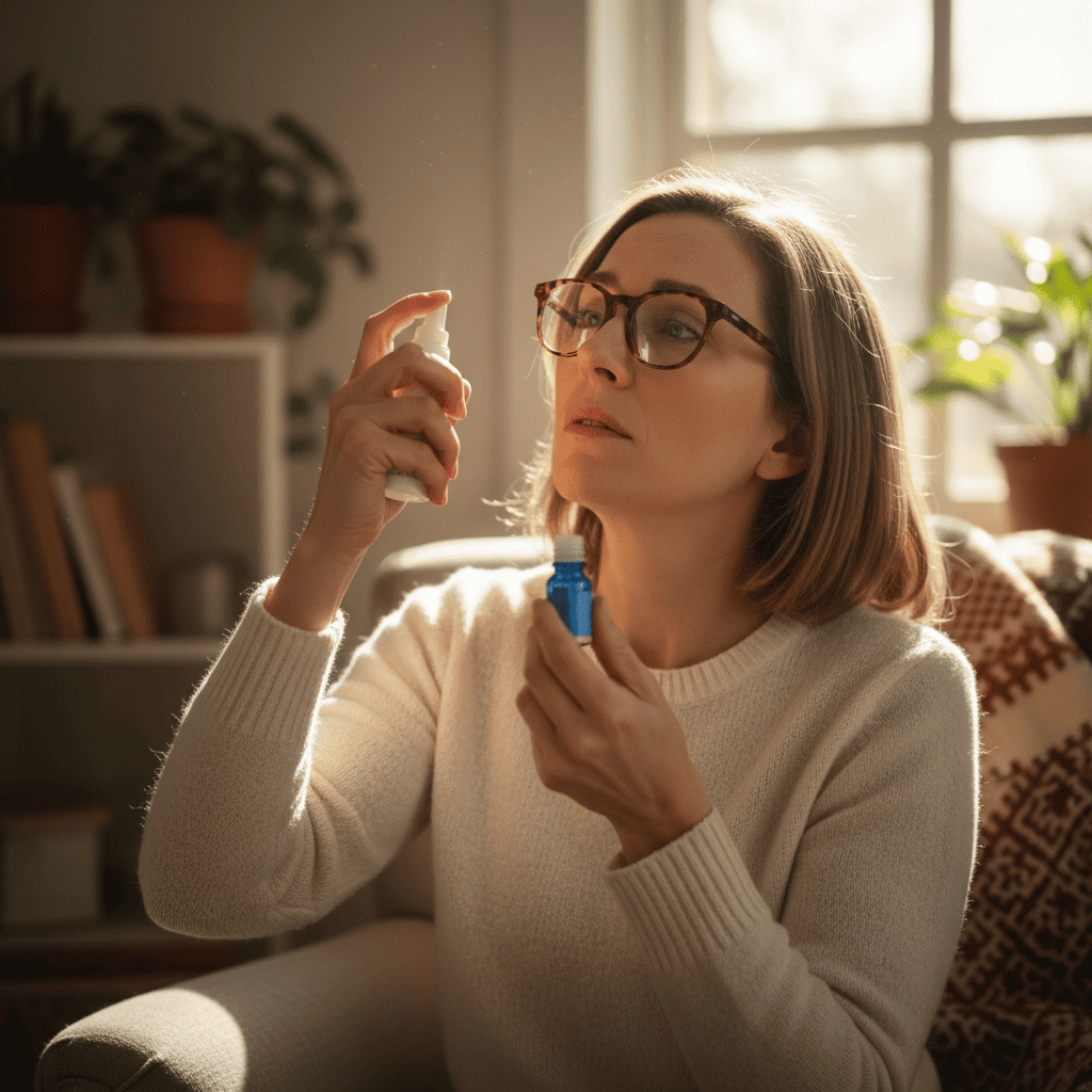 Representación de una persona recibiendo atención médica y medicación, simbolizando el apoyo y la esperanza en un tratamiento por una condición compleja